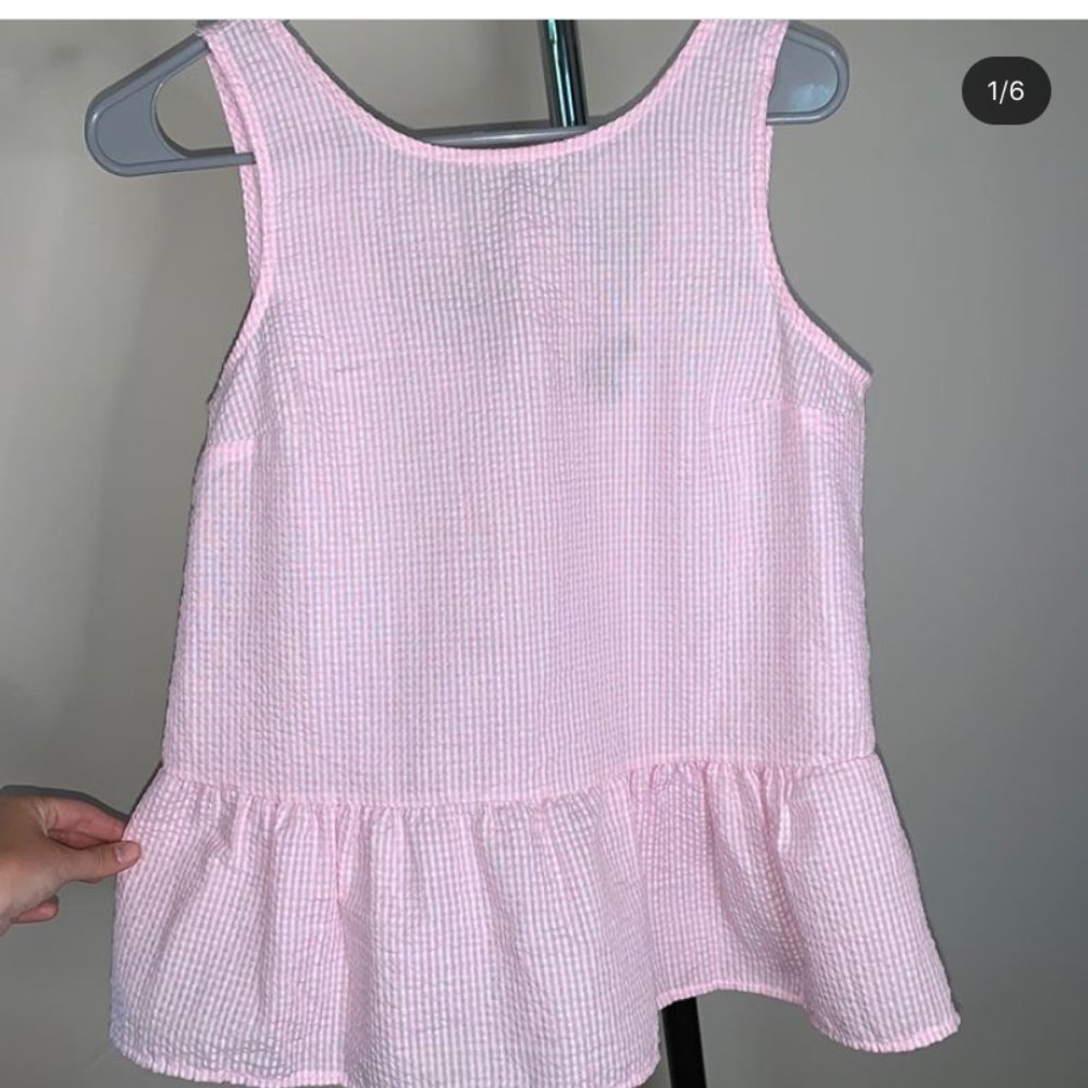 Primark pink seersucker tank top